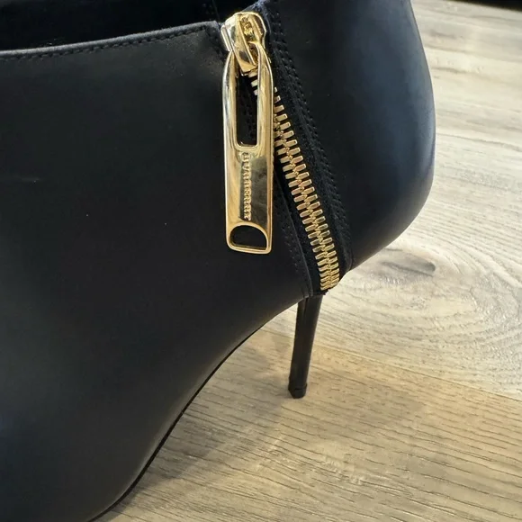 Burberry Black Peep-Toe Ankle Boots - Picture 4 of 11